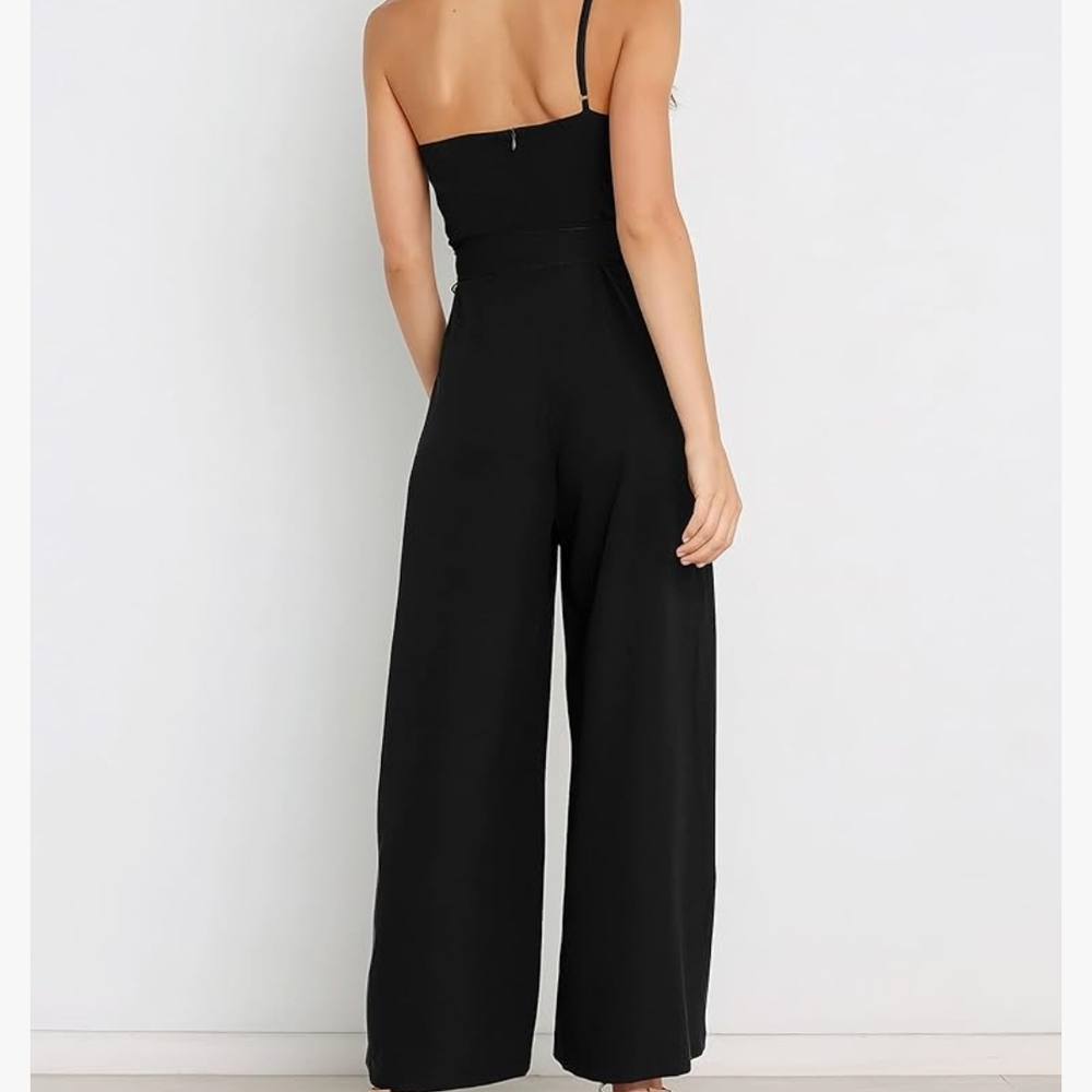 Black Strapless Palazzo Jumpsuit